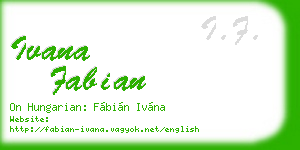 ivana fabian business card